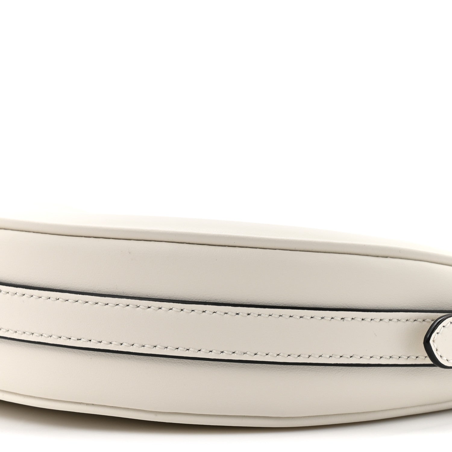 Soft Calfskin Small Arque Shoulder Bag White