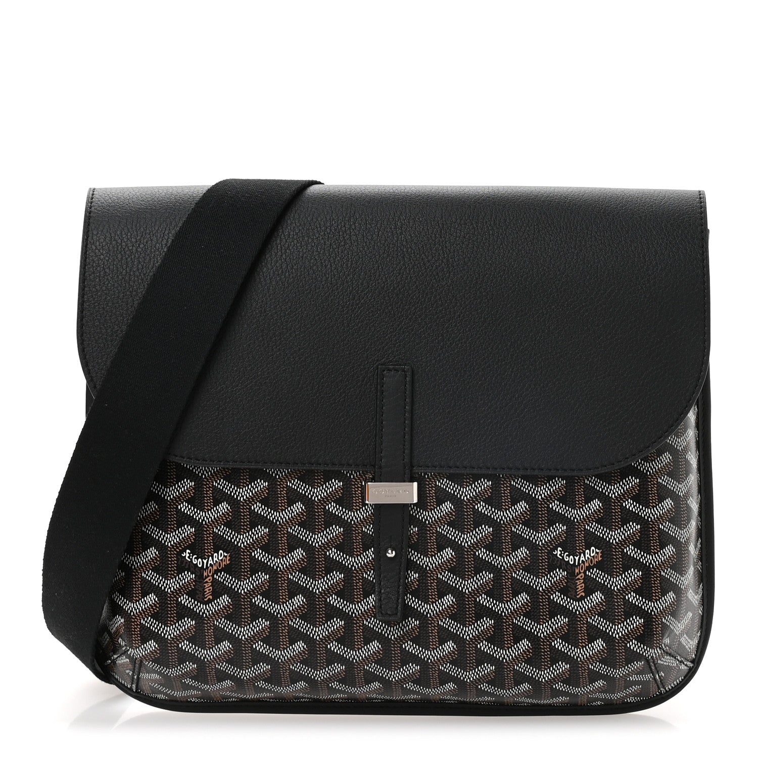 Goyardine Coursier Messenger Bag Black